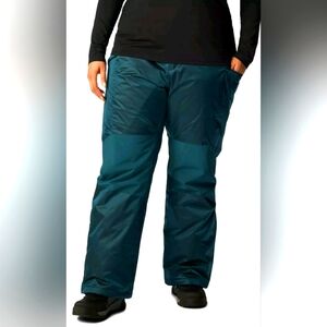 Columbia Kick Turner II Insulated Snow Pants Womens 1X NWT omni-tech Teal Winter